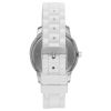 Time and Tru Women's White Bezel Watch with Silicone Strap