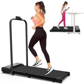 Under Desk Treadmill, Walking Pad, 2 in 1 Portable Treadmill with Handle Remote Control LED Display (Color: as Pic)