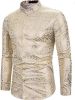 Men's Paisley Shirt Long Sleeve Dress Shirt Button Down Casual Slim Fit Shirt